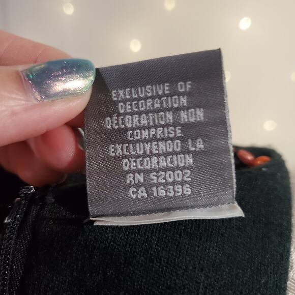 Vtg Liz Claiborne Embellished Sequin Beaded Wool Blend Dress Size SP Artsy Party - Picture 10 of 14